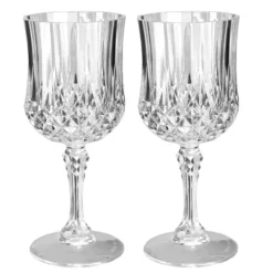 Weingläser in Kristalloptik, Ø 7cm, 16,7cm hoch, transparent, lebensmittelecht, 2 Stück