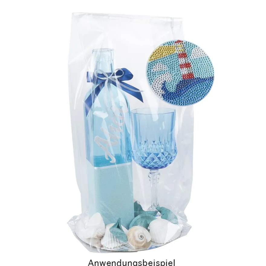 Weingläser in Kristalloptik, Ø 7cm, 16,7cm hoch, transparent, lebensmittelecht, 2 Stück