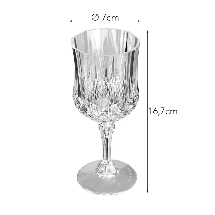 Weingläser in Kristalloptik, Ø 7cm, 16,7cm hoch, transparent, lebensmittelecht, 2 Stück
