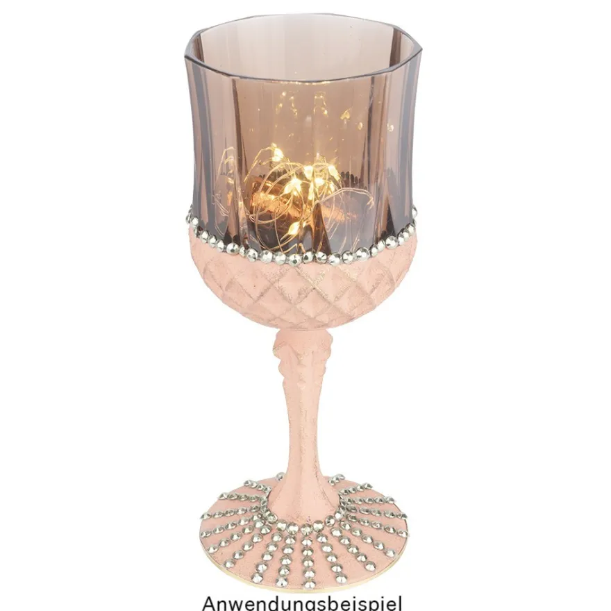 Weingläser in Kristalloptik, Ø 7cm, 16,7cm hoch, transparent, lebensmittelecht, 4 Stück