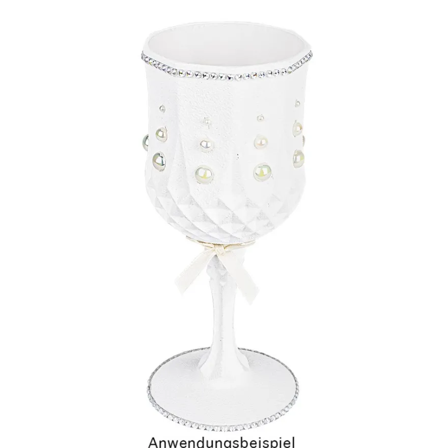 Weingläser in Kristalloptik, Ø 7cm, 16,7cm hoch, transparent, lebensmittelecht, 4 Stück