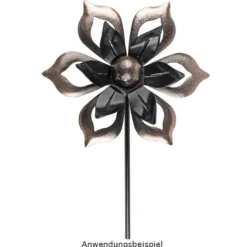 Windrad Design 5, Ø 22cm, Höhe 82cm, schwarz