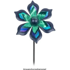 Windrad Design 5, Ø 22cm, Höhe 82cm, schwarz