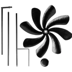 Windrad Design 2, Ø 29cm, Höhe 107cm, schwarz