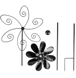 Windrad Design 3, Ø 29,5cm, Höhe 107cm, schwarz