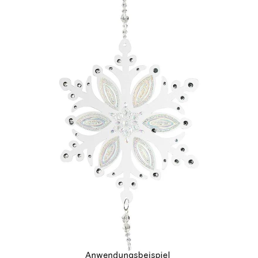 Windradfolien-Scheiben, Eiskristall 3, 17cm x 15cm, transparent, 500µ, 20 Stück