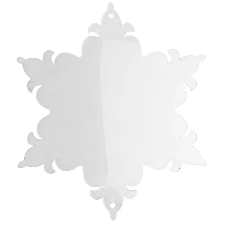Windradfolien-Scheiben, Eiskristall 2, 16cm x 13,9cm, transparent, 500µ, 20 Stück