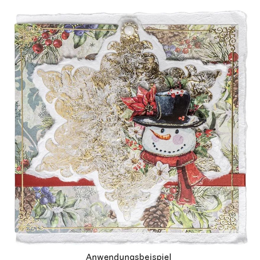 Windradfolien-Scheiben, Eiskristall 2, 16cm x 13,9cm, transparent, 500µ, 20 Stück