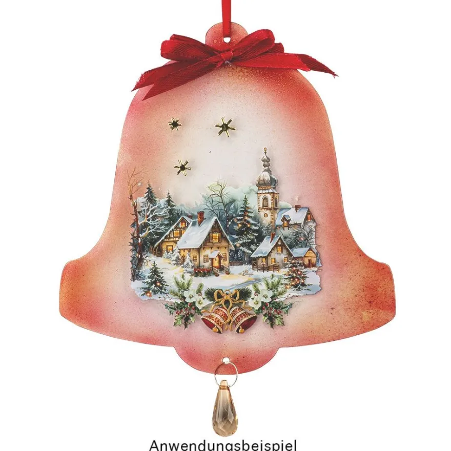 Windradfolien-Scheiben, Glocke, 16cm x 15,3cm, transparent, 500µ, 20 Stück