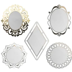 Windradfolien-Scheiben, Gold & Stanzornamentik, versch. Designs, 500µ, transparent, 20 Stück