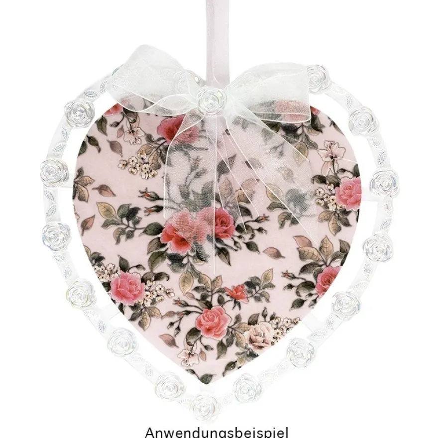 Windradfolien-Scheiben, Herz, 16cm x 16cm, transparent, 500µ, 20 Stück