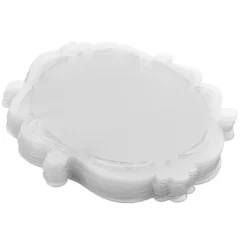 Windradfolien-Scheiben, mit Stanzornamentik, Oval 1, 13,8cm x 19cm, 500µ, transparent, 20 Stück