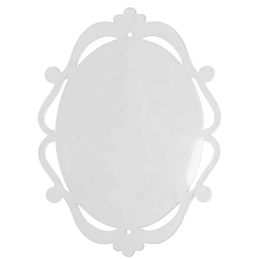 Windradfolien-Scheiben, mit Stanzornamentik, Oval 1, 13,8cm x 19cm, 500µ, transparent, 20 Stück