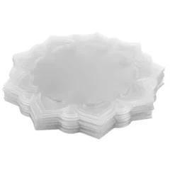 Windradfolien-Scheiben, mit Stanzornamentik, Blume, Ø 16cm, 500µ, transparent, 20 Stück