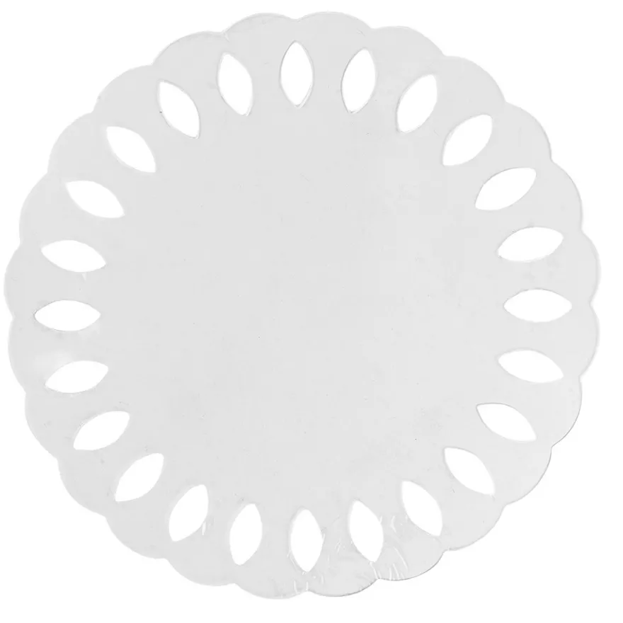Windradfolien-Scheiben, mit Stanzornamentik, Kreis, Ø 16cm, 500µ, transparent, 20 Stück