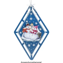Windradfolien-Scheiben, mit Stanzornamentik, Raute, 15,1cm x 23,6cm, 500µ, transparent, 20 Stück