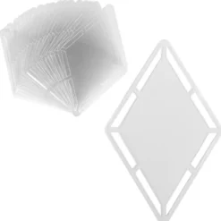 Windradfolien-Scheiben, mit Stanzornamentik, Raute, 15,1cm x 23,6cm, 500µ, transparent, 20 Stück