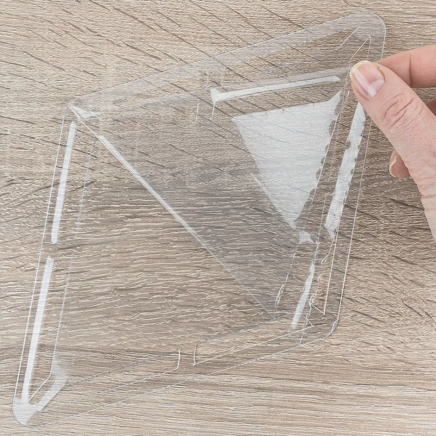Windradfolien-Scheiben, mit Stanzornamentik, Raute, 15,1cm x 23,6cm, 500µ, transparent, 20 Stück