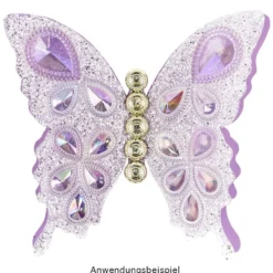 Windradfolien-Scheiben, Schmetterling, 16cm x 14,5cm, transparent, 500µ, 20 Stück