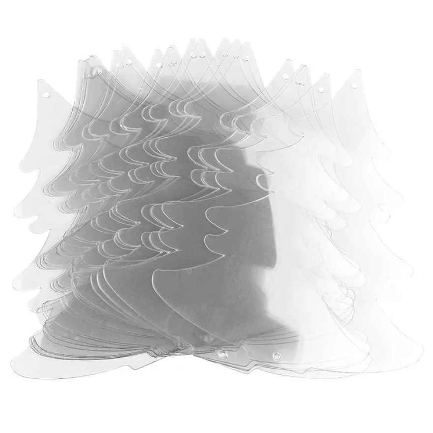 Windradfolien-Scheiben, Tanne, 16cm x 14,5cm, transparent, 500µ, 20 Stück