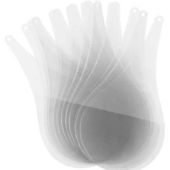 Windradfolien-Scheiben, Tropfen, 11,3cm x 22cm, transparent, mit Loch, 20 Stück