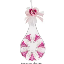 Windradfolien-Scheiben, Tropfen, 11,3cm x 22cm, transparent, mit Loch, 20 Stück
