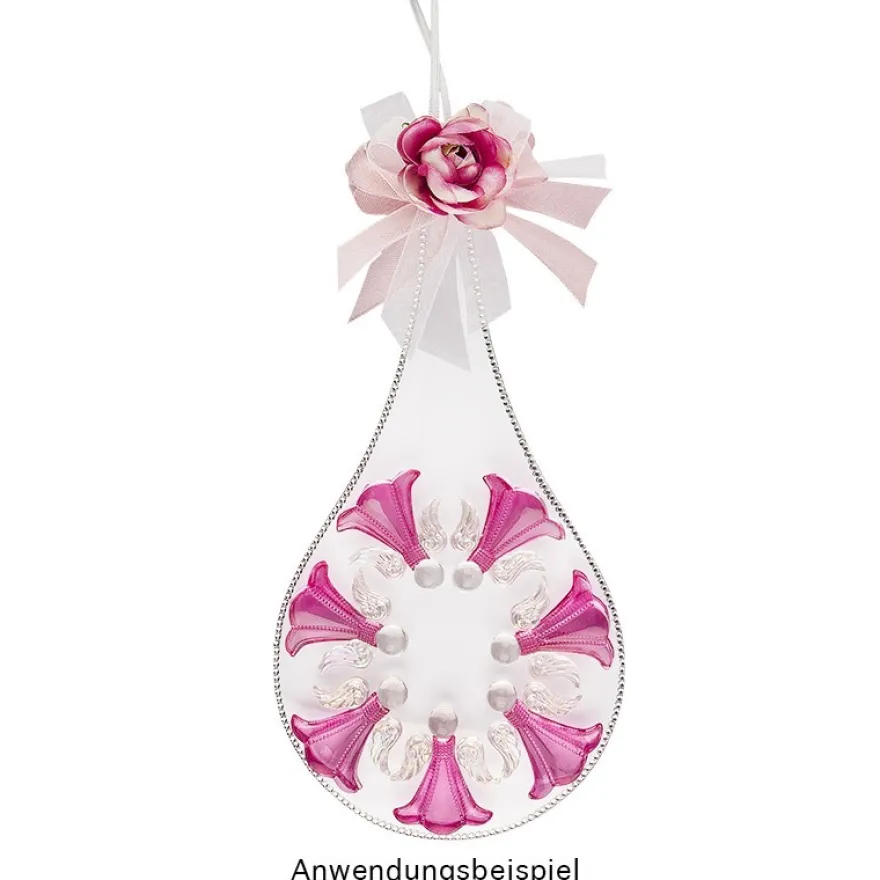 Windradfolien-Scheiben, Tropfen, 11,3cm x 22cm, transparent, mit Loch, 20 Stück