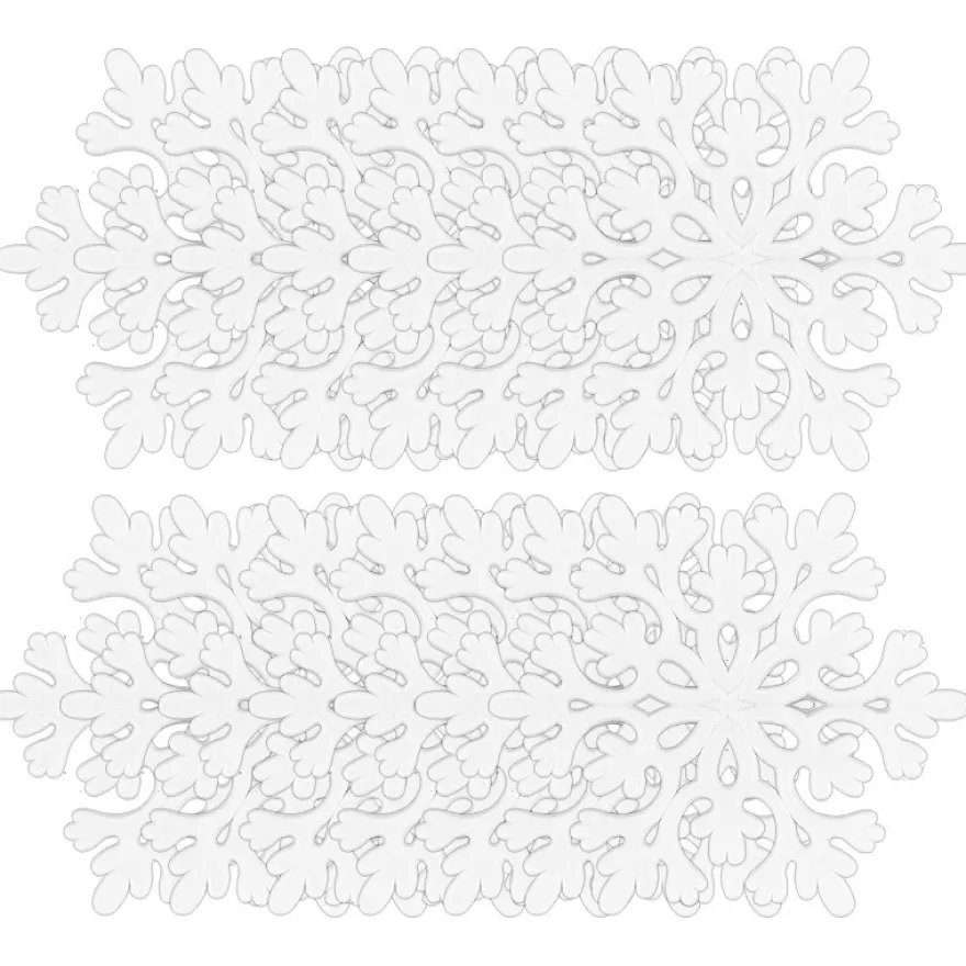 Winter-Deko, Rohling, Eiskristall 1, Ø 9,5cm, weiß, 14 Stück