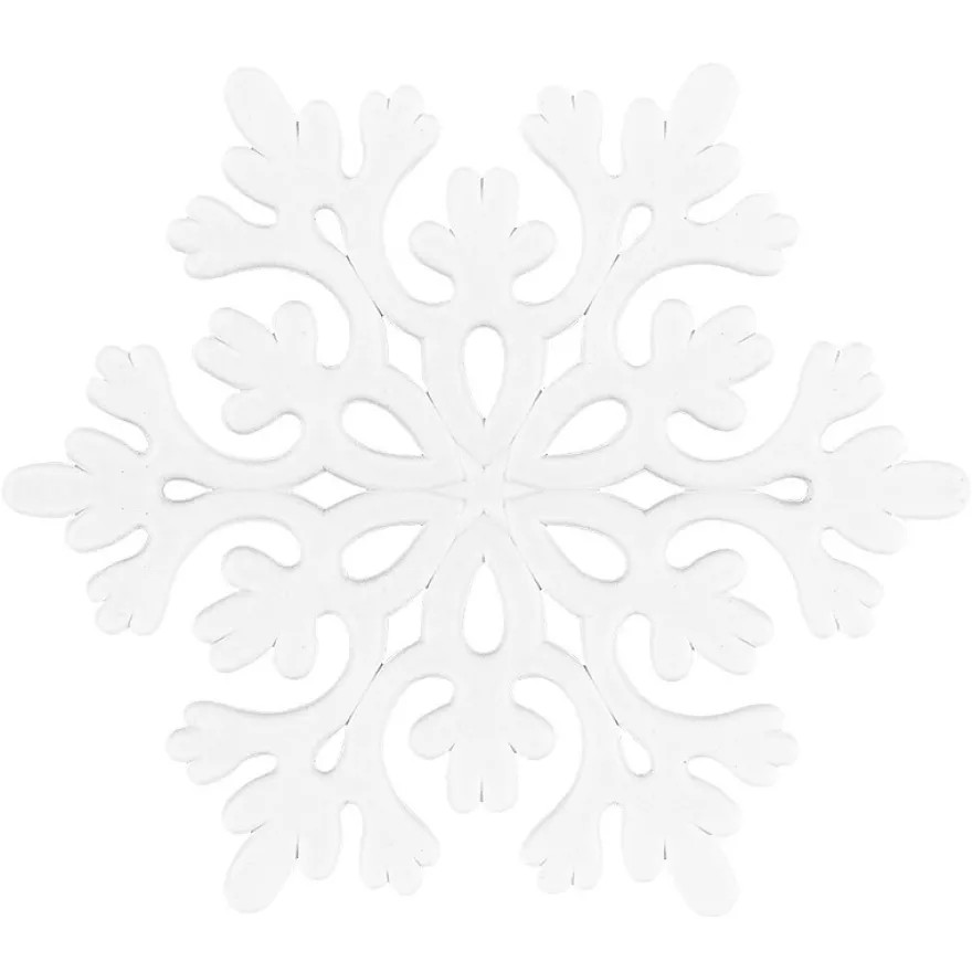 Winter-Deko, Rohling, Eiskristall 1, Ø 9,5cm, weiß, 14 Stück
