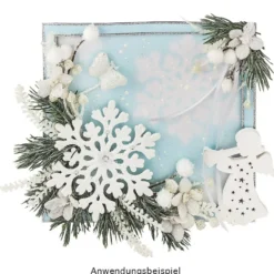 Winter-Deko, Rohling, Eiskristall 1, Ø 9,5cm, weiß, 14 Stück