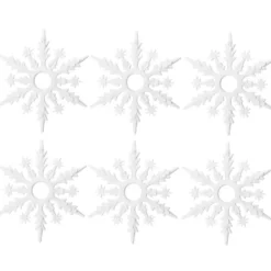 Winter-Deko, Rohling, Eiskristall 3, Ø 14,7cm, weiß, 6 Stück