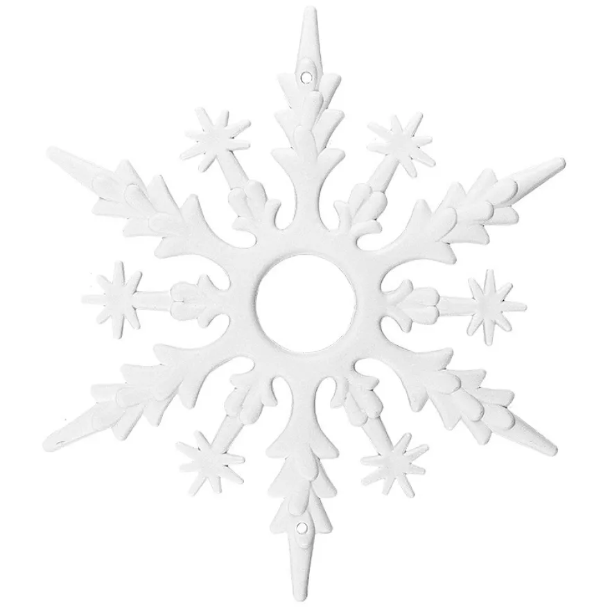 Winter-Deko, Rohling, Eiskristall 3, Ø 14,7cm, weiß, 6 Stück