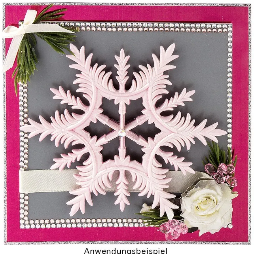 Winter-Deko, Rohling, Eiskristall 4, Ø 13cm, weiß, 6 Stück