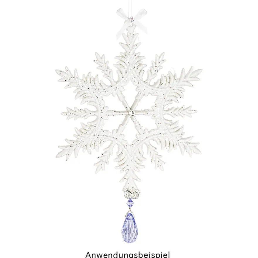 Winter-Deko, Rohling, Eiskristall 4, Ø 13cm, weiß, 6 Stück
