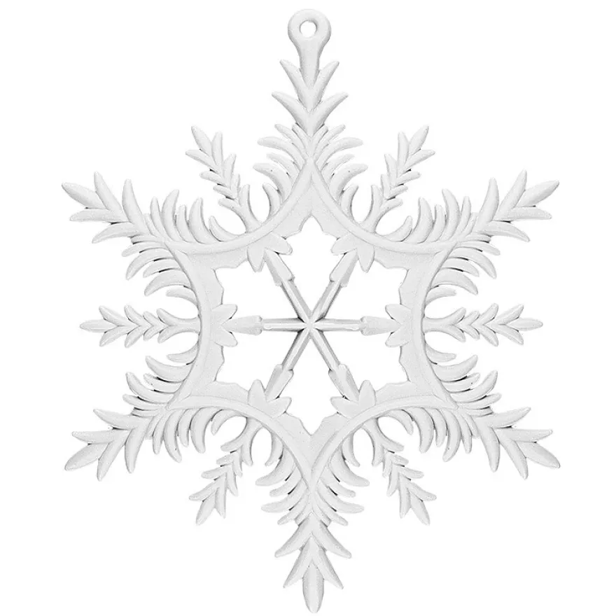 Winter-Deko, Rohling, Eiskristall 4, Ø 13cm, weiß, 6 Stück