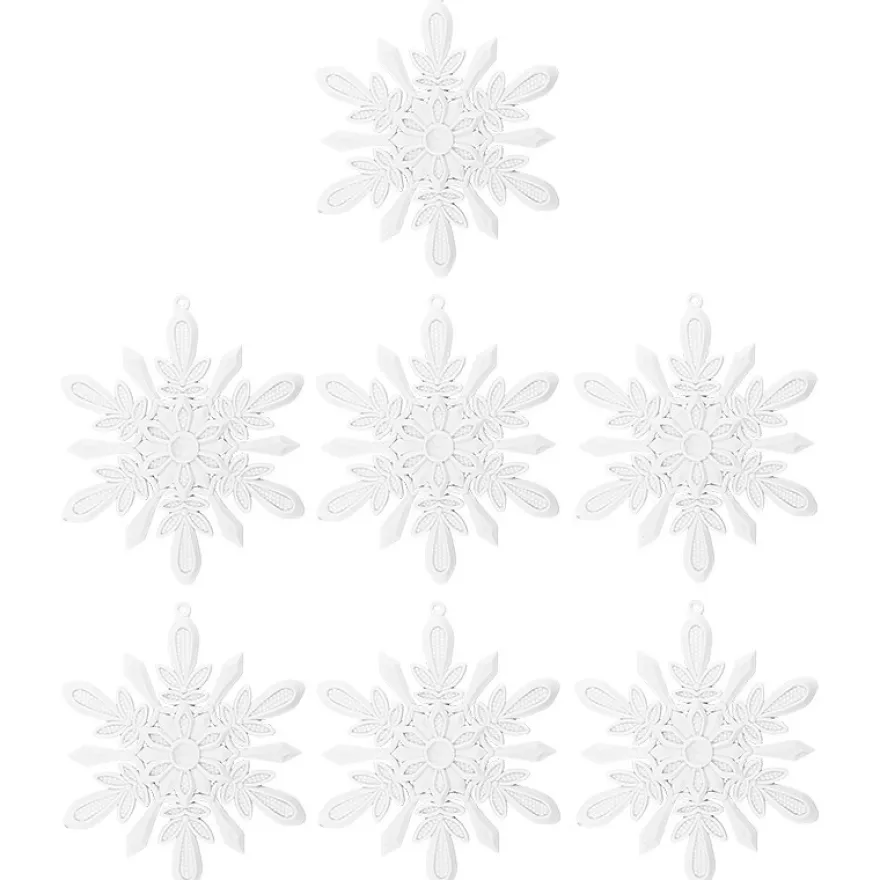 Winter-Deko, Rohling, Eiskristall 2, Ø 13,5cm, weiß, 7 Stück