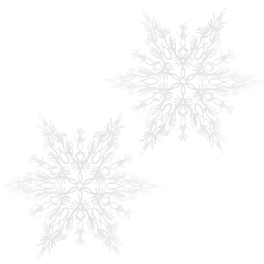Winter-Deko, Rohling, Schneeflocke 1, Ø 36cm, weiß, 2 Stück