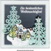 Winter-Deko, Tannenbaum 2, Rohlinge, 7,6cm x 7,6cm x 9,5cm, weiß, 10 Stück