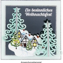 Winter-Deko, Tannenbaum 2, Rohlinge, 7,6cm x 7,6cm x 9,5cm, weiß, 10 Stück