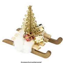 Winter-Deko, Tannenbaum 2, Rohlinge, 7,6cm x 7,6cm x 9,5cm, weiß, 10 Stück