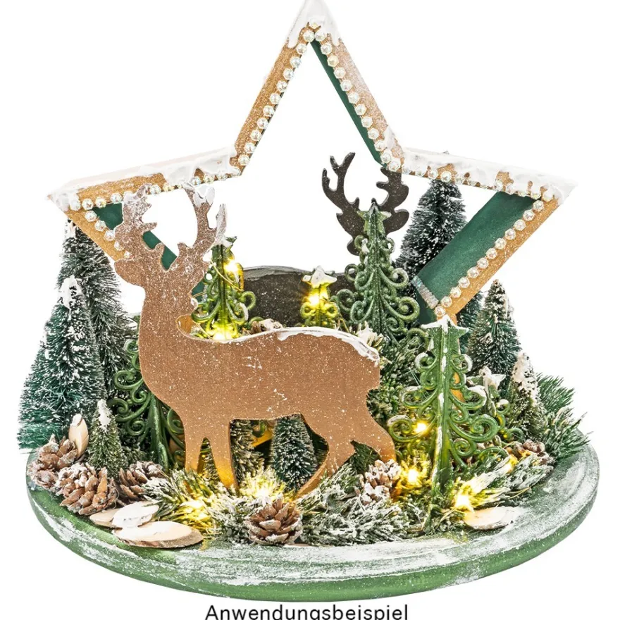 Winter-Deko, Tannenbaum 2, Rohlinge, 7,6cm x 7,6cm x 9,5cm, weiß, 10 Stück
