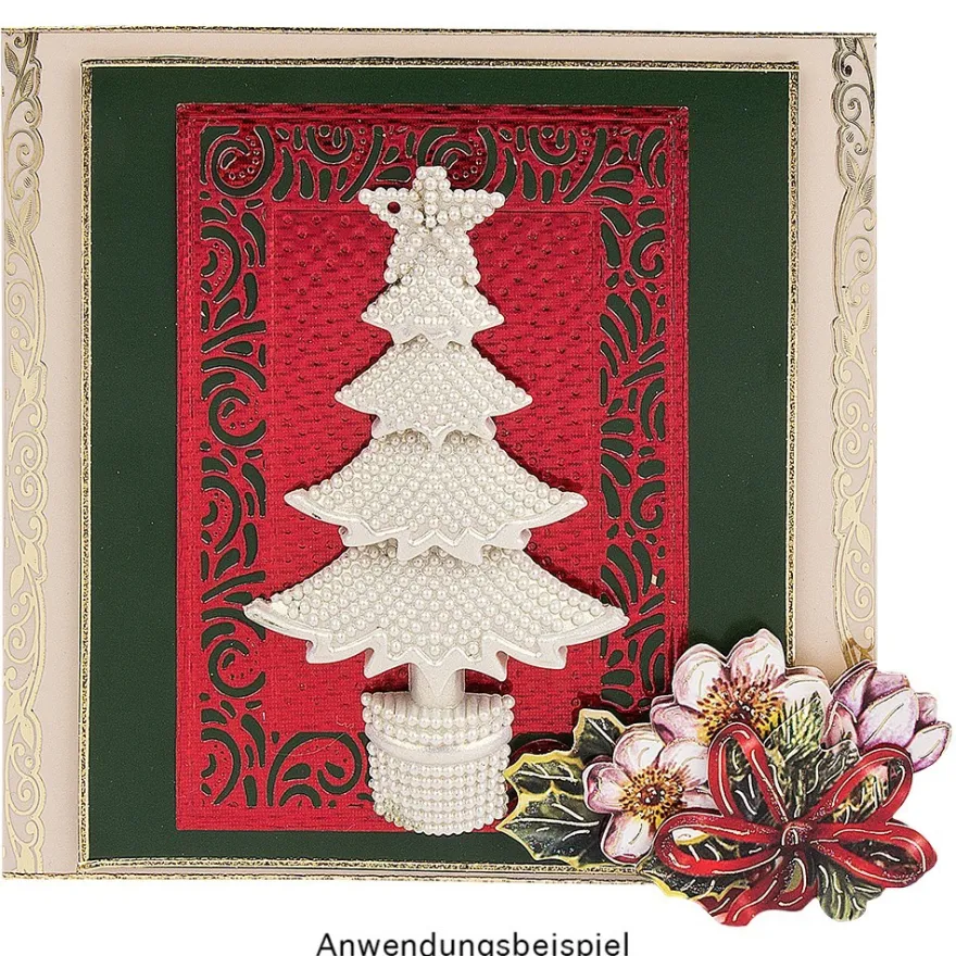 Winter-Deko, Tannenbaum 1, Rohlinge, 7cm x 12cm, weiß, 8 Stück