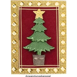 Winter-Deko, Tannenbaum 1, Rohlinge, 7cm x 12cm, weiß, 8 Stück