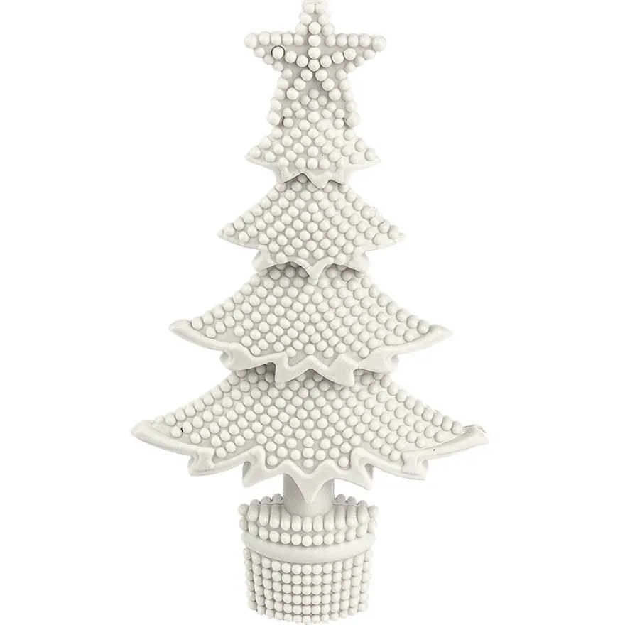 Winter-Deko, Tannenbaum 1, Rohlinge, 7cm x 12cm, weiß, 8 Stück