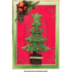 Winter-Deko, Tannenbaum 1, Rohlinge, 7cm x 12cm, weiß, 8 Stück