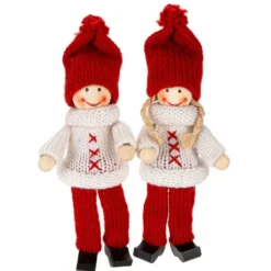 Winter-Püppchen, Amelie 7, 18cm hoch, 2 Stück