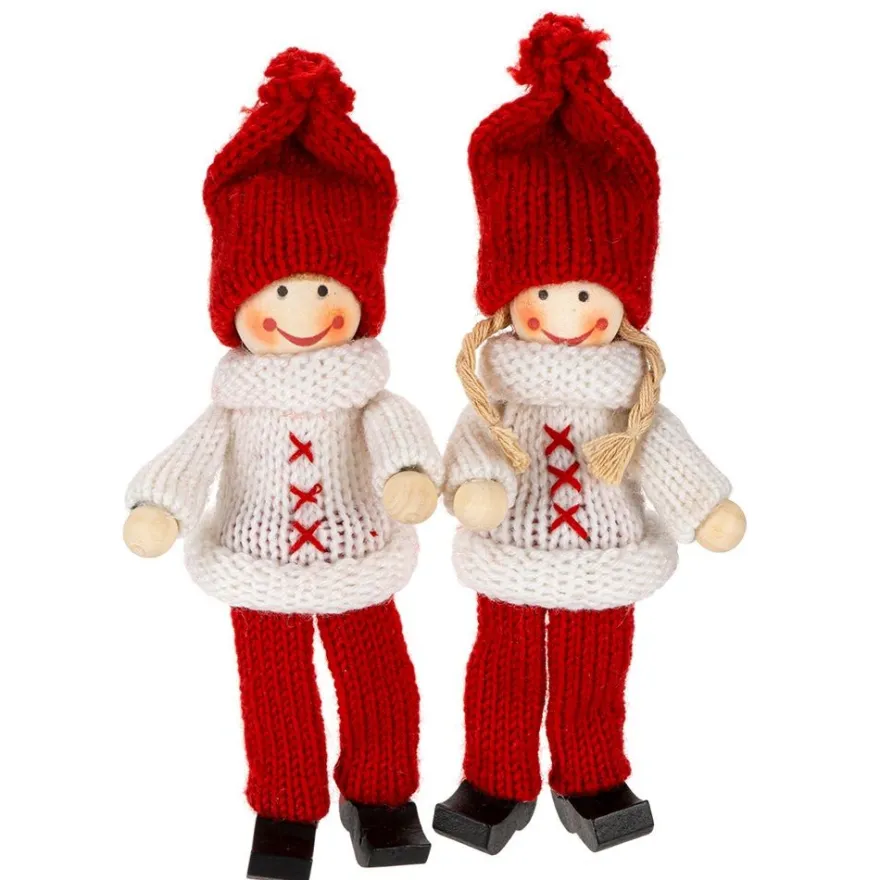 Winter-Püppchen, Amelie 7, 18cm hoch, 2 Stück