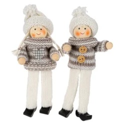 Winter-Püppchen, Amelie 6, 17cm hoch, 2 Stück
