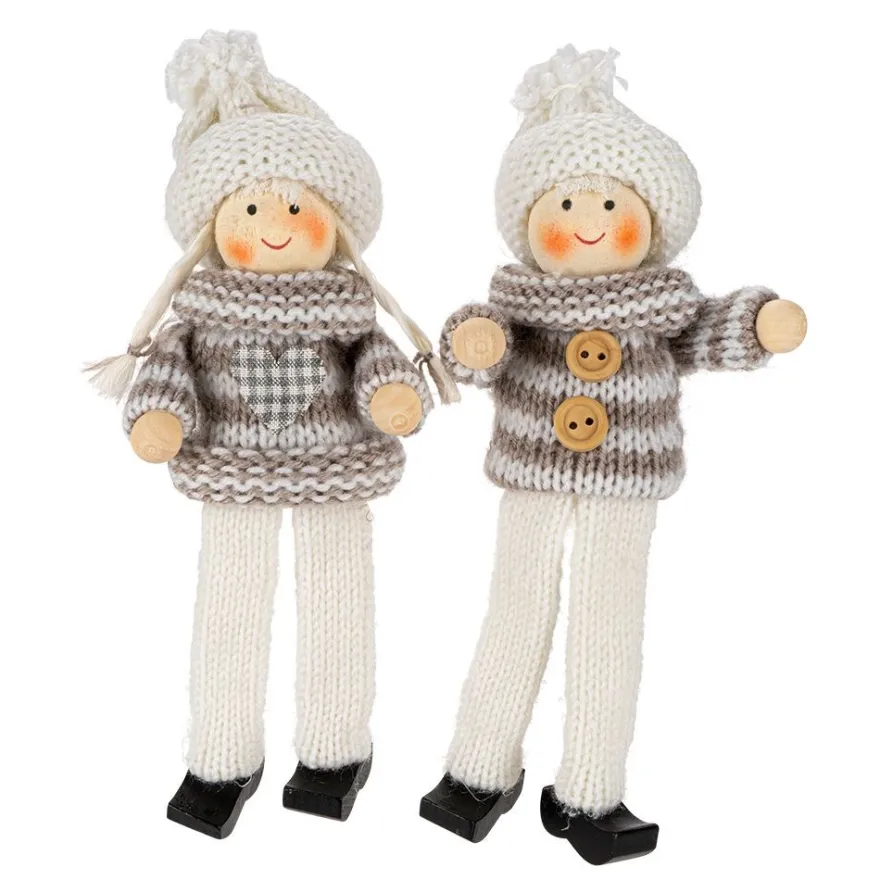 Winter-Püppchen, Amelie 6, 17cm hoch, 2 Stück