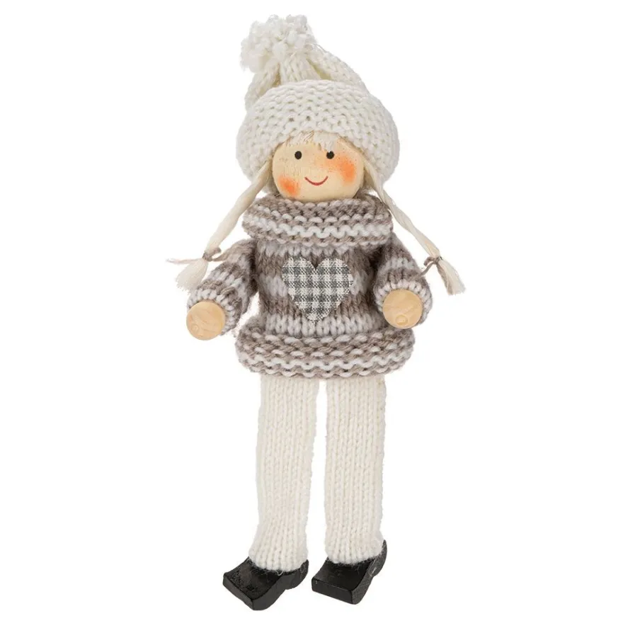 Winter-Püppchen, Amelie 6, 17cm hoch, 2 Stück